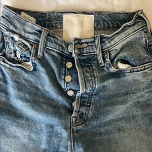 MOTHER High Rise Blue Denim Jeans